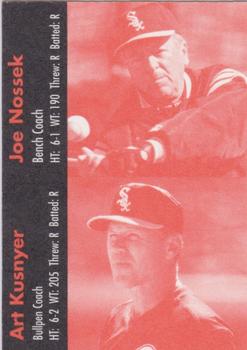 1999 Lemon Chill Chicago White Sox #NNO Joe Nossek / Art Kusnyer Back