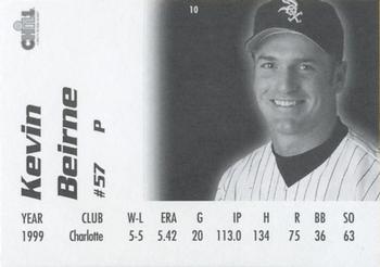 2000 Lemon Chill Chicago White Sox #10 Kevin Beirne Back