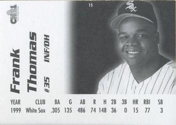 2000 Lemon Chill Chicago White Sox #15 Frank Thomas Back
