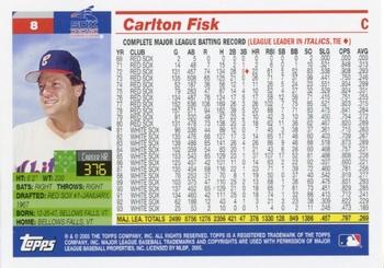 2005 Topps Retired Signature Edition #8 Carlton Fisk Back
