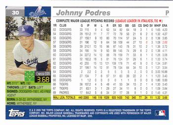 2005 Topps Retired Signature Edition #30 Johnny Podres Back