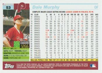 2005 Topps Retired Signature Edition #53 Dale Murphy Back