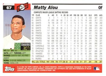 2005 Topps Retired Signature Edition #67 Matty Alou Back