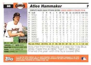 2005 Topps Retired Signature Edition #88 Atlee Hammaker Back