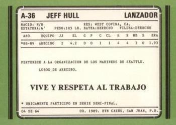 1988-89 BYN Puerto Rico Winter League Update #4 Jeff Hull Back