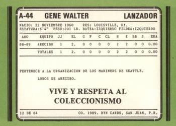 1988-89 BYN Puerto Rico Winter League Update #12 Gene Walter Back
