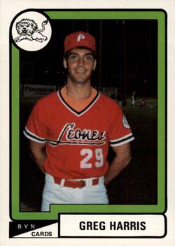 1988-89 BYN Puerto Rico Winter League Update #32 Greg Harris Front