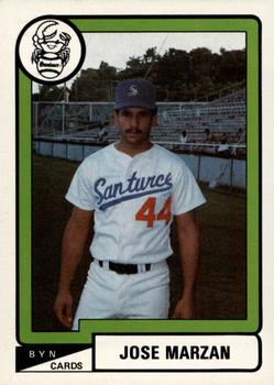 1988-89 BYN Puerto Rico Winter League Update #50 Jose Marzan Front
