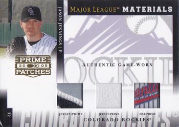 2005 Donruss Prime Patches - Major League Materials Triple Patch #MLM-28 Jason Jennings Front