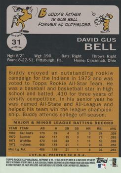 2005 Topps Rookie Cup - Reprints #27 Buddy Bell Back