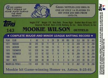 2005 Topps Rookie Cup - Reprints #44 Mookie Wilson Back
