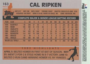 2005 Topps Rookie Cup - Reprints #48 Cal Ripken Back