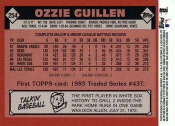 2005 Topps Rookie Cup - Reprints #56 Ozzie Guillen Back