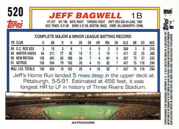 2005 Topps Rookie Cup - Reprints #77 Jeff Bagwell Back