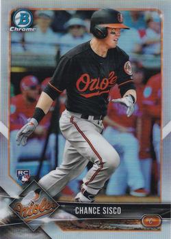 2018 Bowman Chrome - Refractor #77 Chance Sisco Front