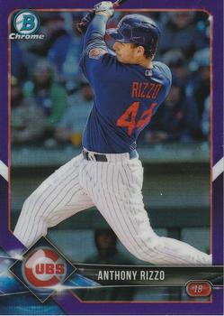 2018 Bowman Chrome - Purple Refractor #6 Anthony Rizzo Front