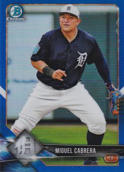 2018 Bowman Chrome - Blue Refractor #61 Miguel Cabrera Front