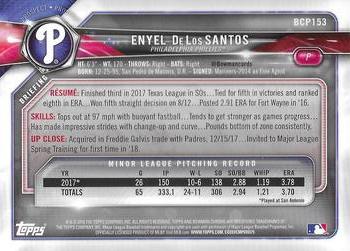 2018 Bowman Chrome - Prospects #BCP153 Enyel De Los Santos Back