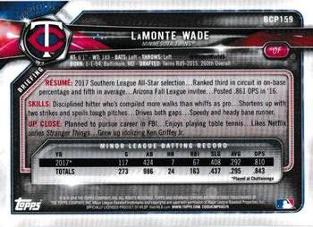 2018 Bowman Chrome - Prospects #BCP159 LaMonte Wade Back