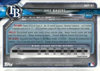 2018 Bowman Chrome - Prospects #BCP197 Jake Bauers Back