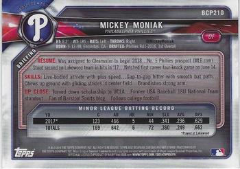 2018 Bowman Chrome - Prospects #BCP210 Mickey Moniak Back