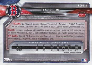 2018 Bowman Chrome - Prospects #BCP212 Jay Groome Back