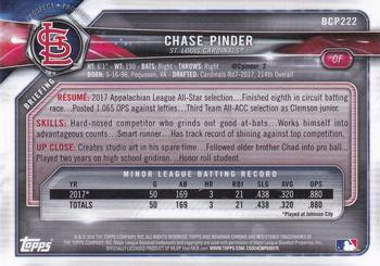 2018 Bowman Chrome - Prospects #BCP222 Chase Pinder Back
