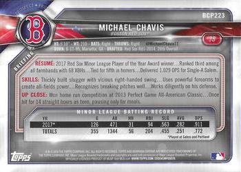 2018 Bowman Chrome - Prospects #BCP223 Michael Chavis Back