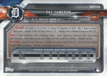 2018 Bowman Chrome - Prospects #BCP226 Daz Cameron Back