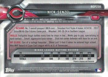 2018 Bowman Chrome - Prospects #BCP250 Nick Senzel Back