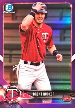 2018 Bowman Chrome - Prospects Purple Refractor #BCP166 Brent Rooker Front