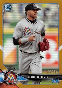 2018 Bowman Chrome - Prospects Gold Refractor #BCP238 Monte Harrison Front