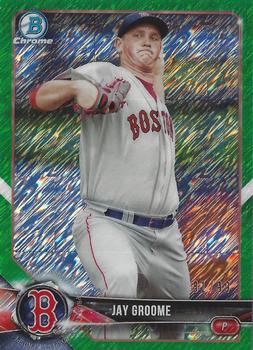 2018 Bowman Chrome - Prospects Green Shimmer Refractor #BCP212 Jay Groome Front