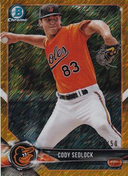 2018 Bowman Chrome - Prospects Gold Shimmer Refractor #BCP211 Cody Sedlock Front