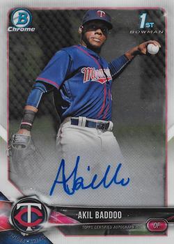 2018 Bowman Chrome - Prospects Autographs #BCPA-AB Akil Baddoo Front