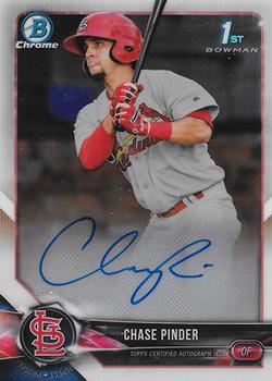 2018 Bowman Chrome - Prospects Autographs #BCPA-CP Chase Pinder Front