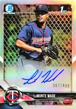 2018 Bowman Chrome - Prospects Autographs Refractor #BCPA-LW LaMonte Wade Front