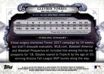 2018 Bowman Chrome - Bowman Sterling Continuity #BS-GT Gleyber Torres Back