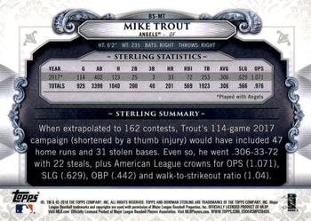 2018 Bowman Chrome - Bowman Sterling Continuity #BS-MT Mike Trout Back