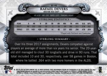 2018 Bowman Chrome - Bowman Sterling Continuity #BS-RD Rafael Devers Back