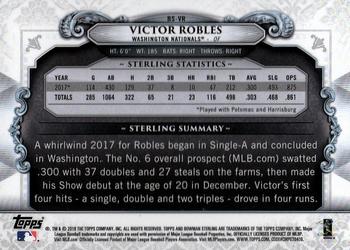 2018 Bowman Chrome - Bowman Sterling Continuity #BS-VR Victor Robles Back