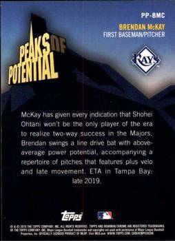 2018 Bowman Chrome - Peaks of Potential #PP-BMC Brendan McKay Back