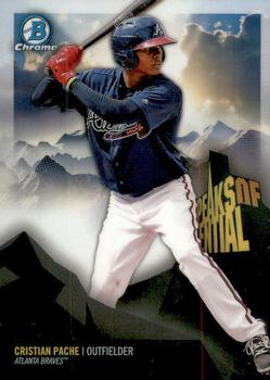 2018 Bowman Chrome - Peaks of Potential #PP-CP Cristian Pache Front