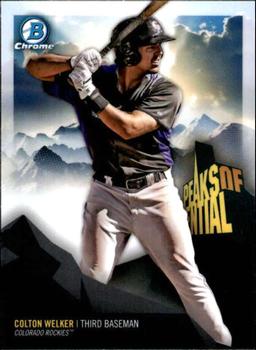 2018 Bowman Chrome - Peaks of Potential #PP-CW Colton Welker Front