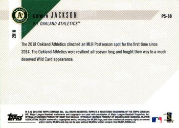 2018 Topps Now Postseason Oakland Athletics #PS-88 Edwin Jackson Back