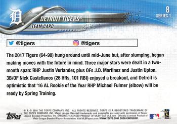 2018 Topps - All-Star Game #8 Detroit Tigers Back