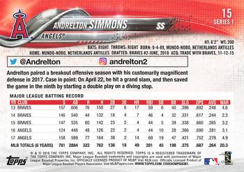 2018 Topps - All-Star Game #15 Andrelton Simmons Back