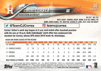 2018 Topps - All-Star Game #30 Carlos Correa Back