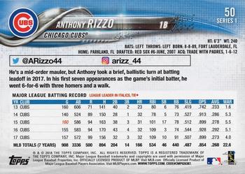 2018 Topps - All-Star Game #50 Anthony Rizzo Back
