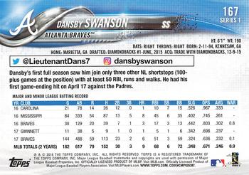 2018 Topps - All-Star Game #167 Dansby Swanson Back